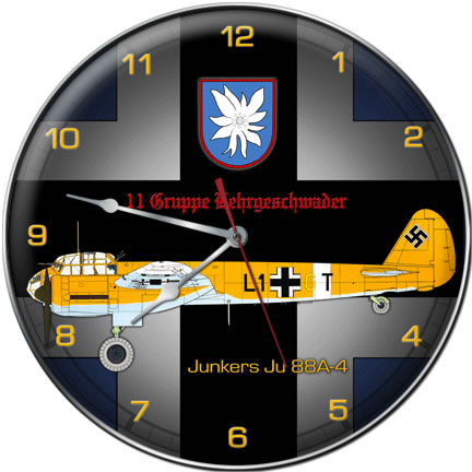 Junkers JU 88A-4 II Gruppe Collectible Wall Clock